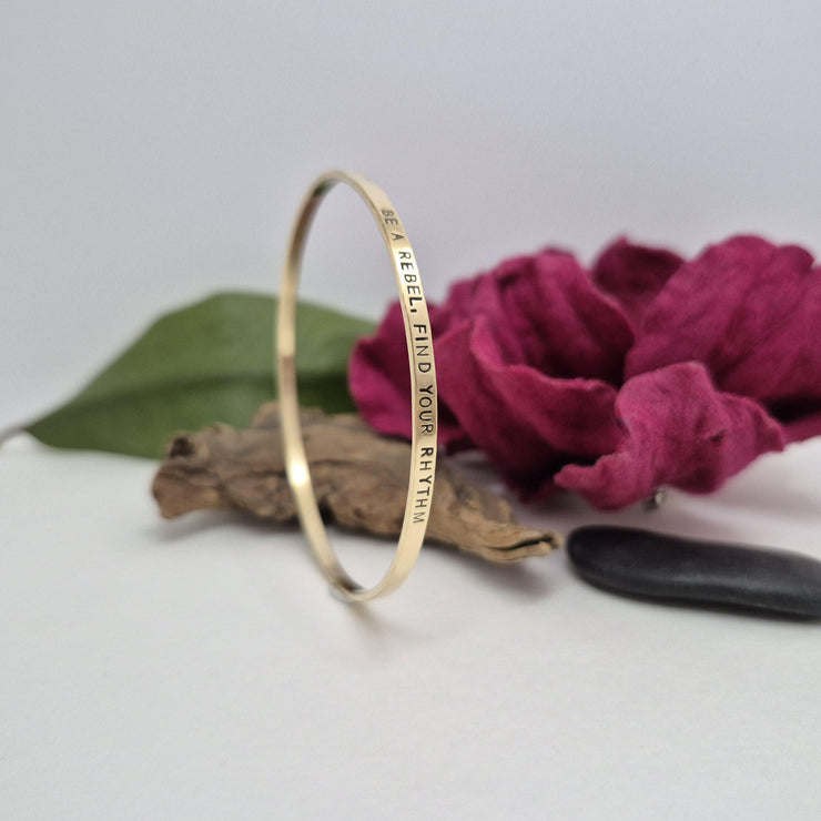 HANDCRAFTED "BE A REBEL, FIND YOUR RHYTHM" BRACELET