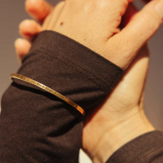 HANDCRAFTED "BE A REBEL, FIND YOUR RHYTHM" BRACELET