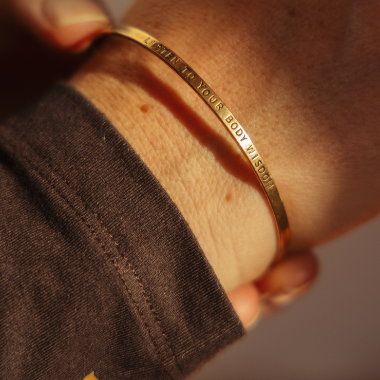 HANDCRAFTED "LISTEN TO YOUR BODY WISDOM" BRACELET